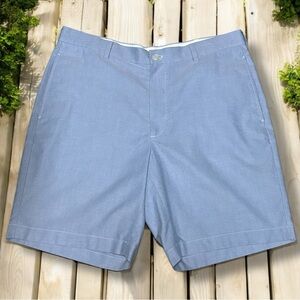 Men’s Brooks Brothers 346‎ Blue Chambray Flat Front 9in Shorts
